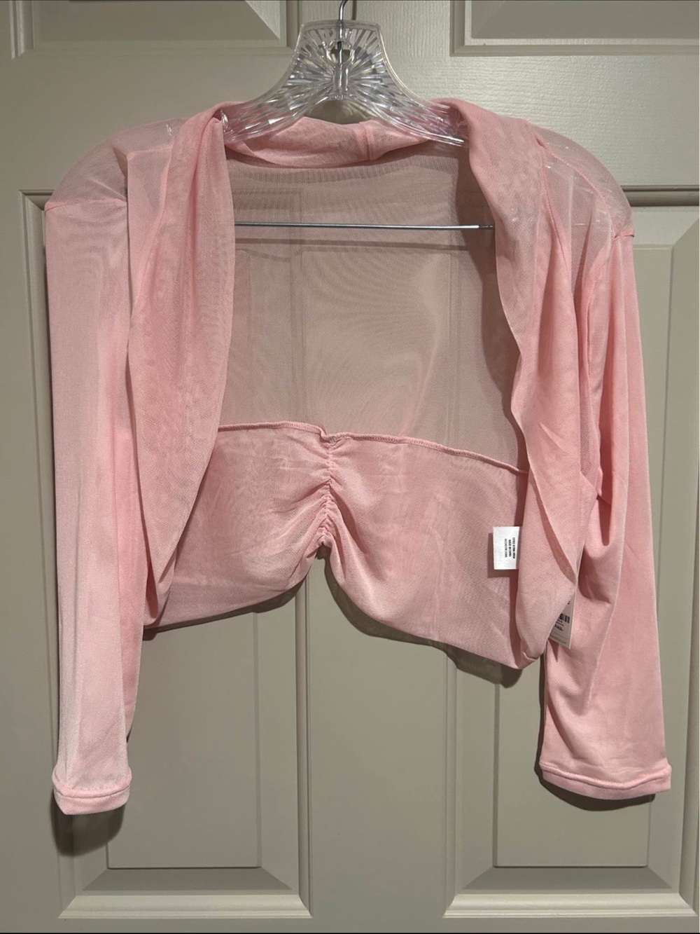 Francesca's Pink Sheer Mesh Top